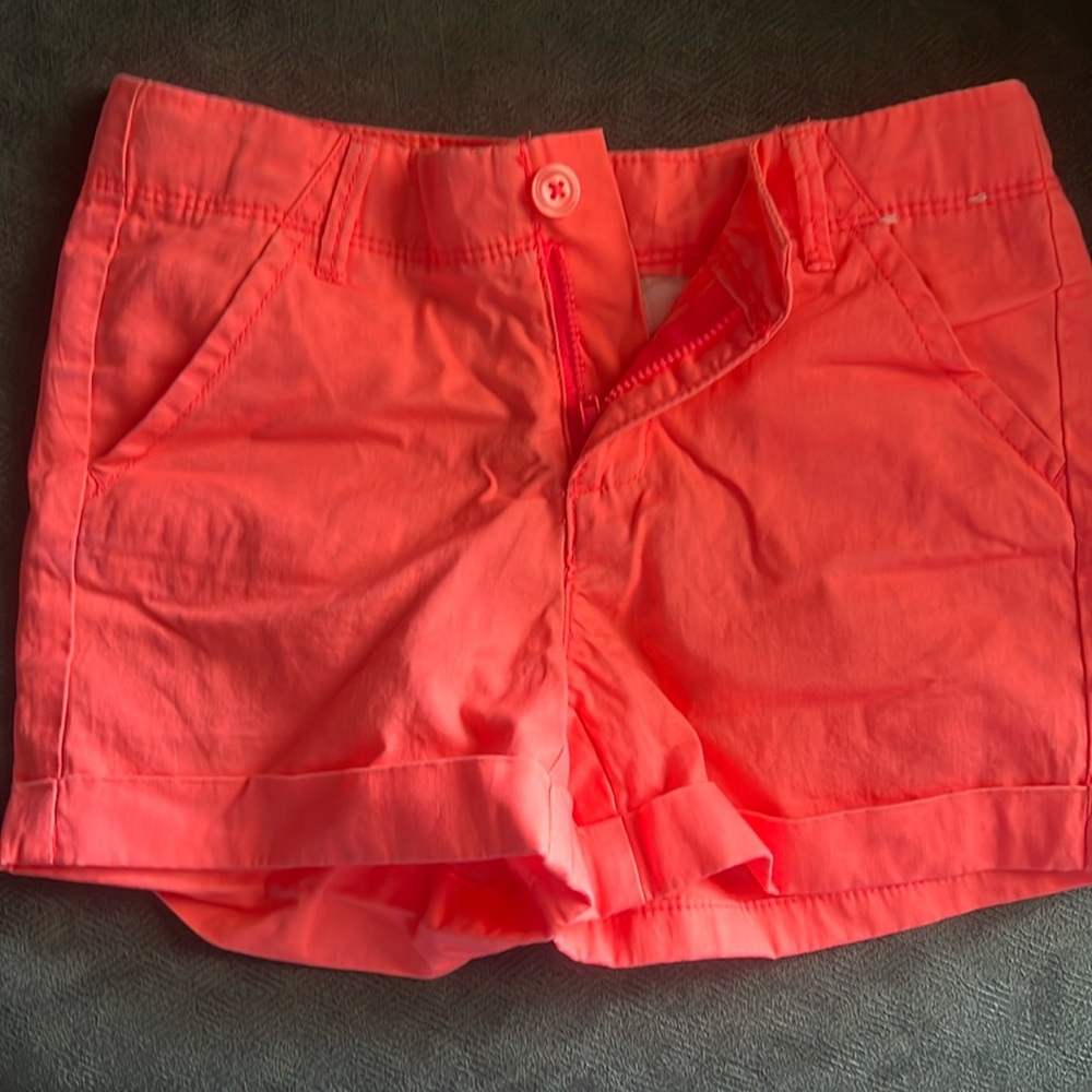 Gymboree coral color size 8, adjustable waist, zipper front, pockets, NWT